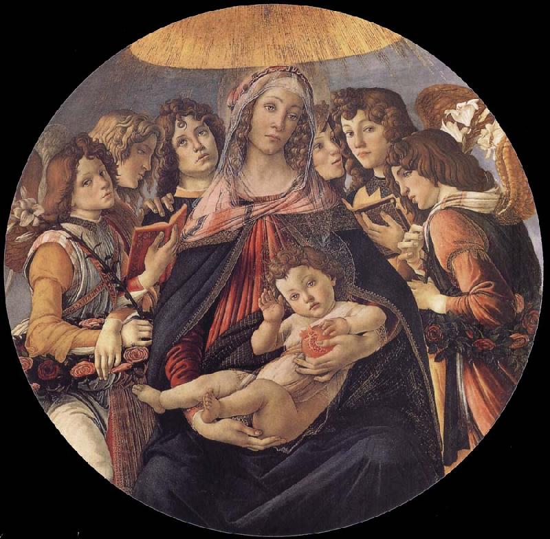 Sandro Botticelli The Madonna and the Nino with angeles